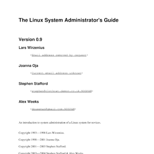 Linux System Administrator's Guide (SAG)